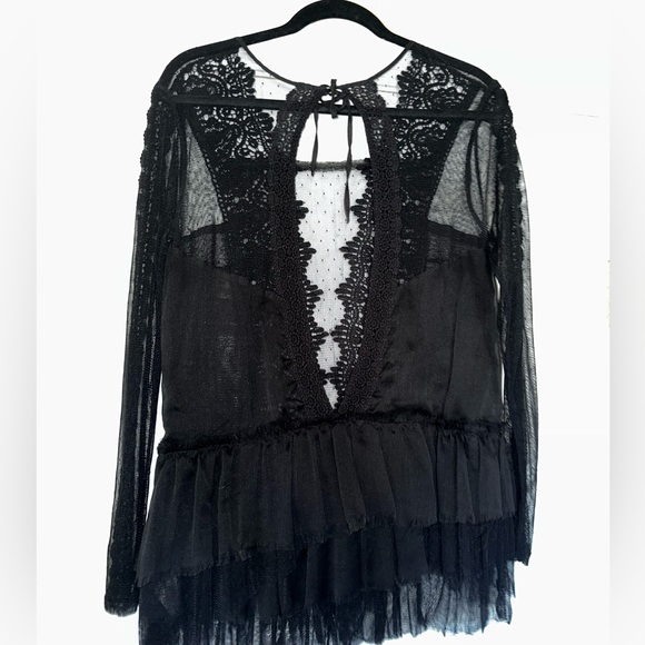FREE PEOPLE lace blouse with open back - Picture 5 of 7